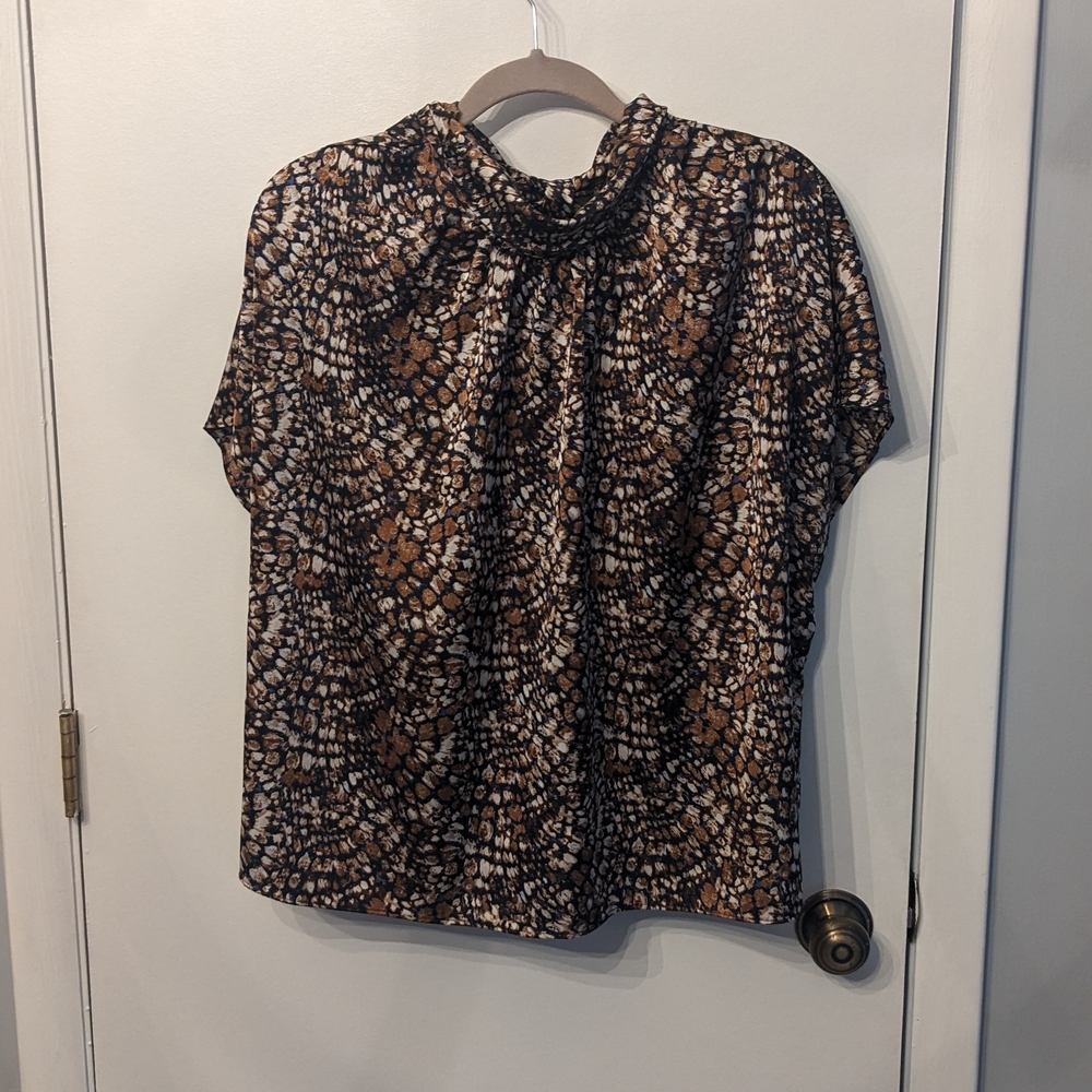 Stylish Brown and Black Women's Top